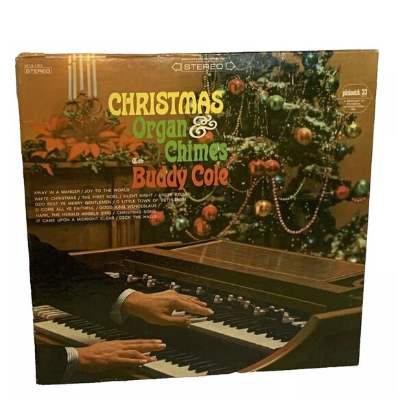 Buddy Cole Christmas Organ & Chimes (Vinyl) Pickwick SPCX-1001 Good+ LP Record - Picture 1 of 12